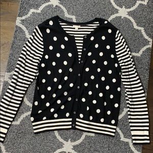 Gap black and white cardigan XL